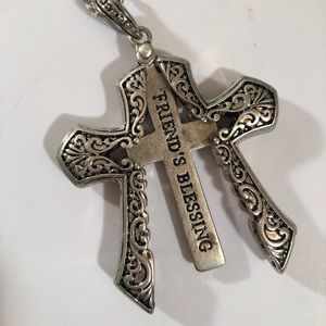 Unique silver cross message locket. Locket